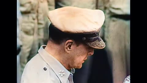 The Japanese Surrender Aboard the USS Missouri in 1945 in Color