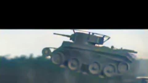 BT-7 Soviet tank vintage #Colourized footage 🇷🇺 🎥 🚜