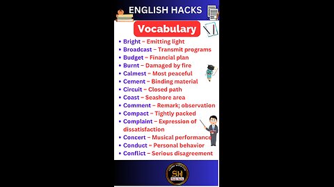 Daily use Important vocabulary words for exam 2025 56 #studyhacks123 #vocabulary #english #shorts