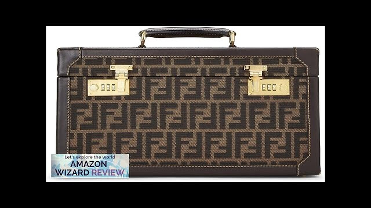 FENDI Pre-Loved Brown Zucca Canvas Box Vanity BrownChic Fendi box vanity bag crafted in Review