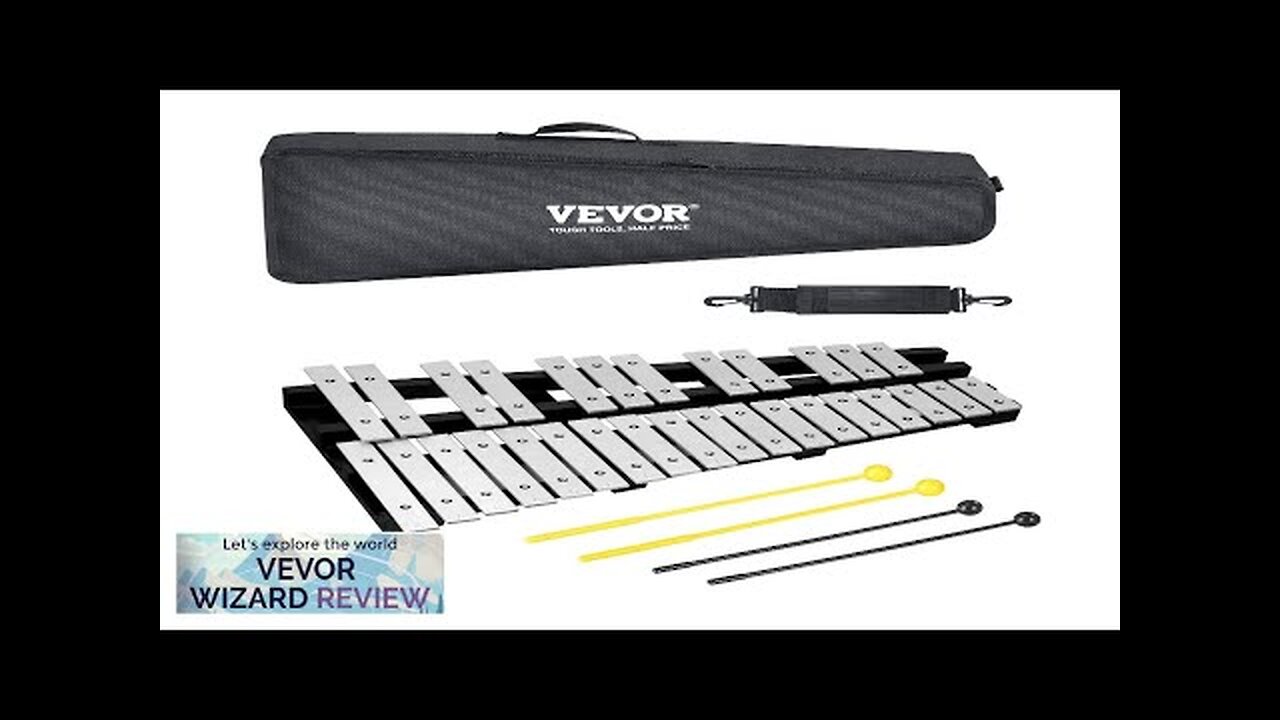 VEVOR 30 Note Glockenspiel Xylophone Bell Kit Percussion Instrument ...