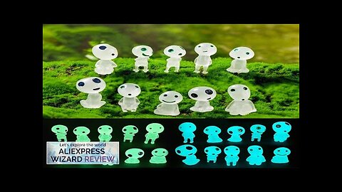 10Pcs Luminous Elves Mini Figures Fish Tank Decor Kodama Glow in Review