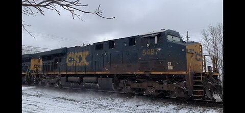 Lightning Fast CSX train part 4 Snow Driven