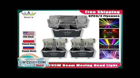 0 Tax 6Pcs Beam 295W 14R Moving Head Stage Light With 3Flightcase Review