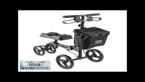 VEVOR Folding Knee Scooter Carbon Steel Steerable Knee Walker with Height-Adjustable Review