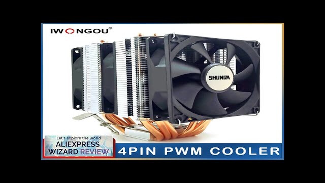 Cpu Tower Cooler 6 Heatpipes 2 Fans Air Cooler lga2011Radiator 4Pin Cooling Review