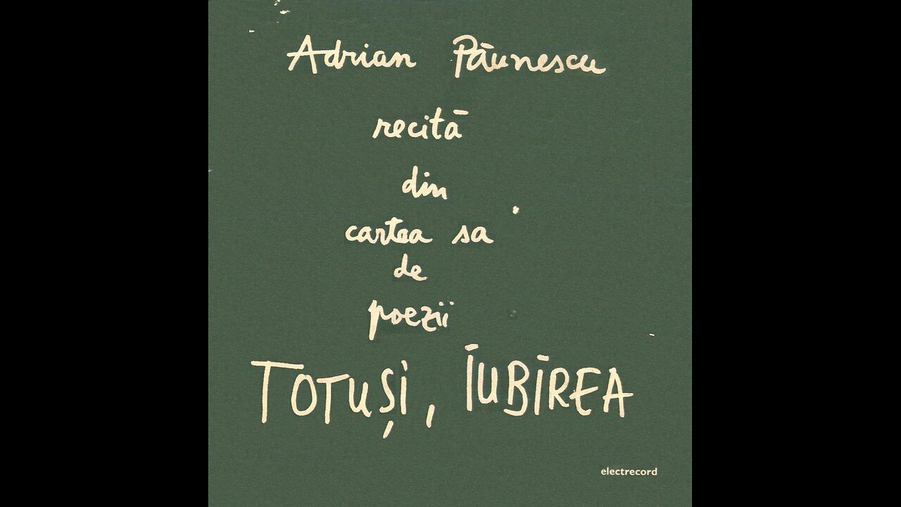 "Cataratorii" de Adrian Paunescu in recitare proprie