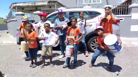 Children Lentegeur, Mitchell's Plain have created their own DIY Klopse band.video Genevieve Serra