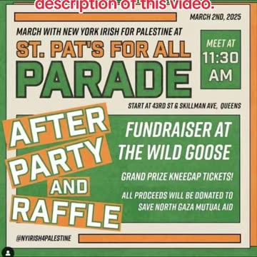 Support Palestine at the St. Pat's For All Parade.