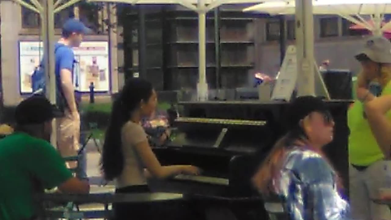 Woman Playing Piano in Boston Common Park Part 1