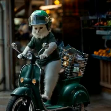 🚨 Funny AI Cat Steals Fish from Market & Escapes! 🐱😂 (Must Watch!) #aigenerated