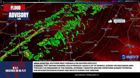 🌧️ Fast Showers: WV & KY Rain Tonight! 2/8/25 #shorts #weather