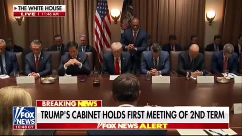 HUD Secretary Scott Turner opens first Trump cabinet meeting with prayer