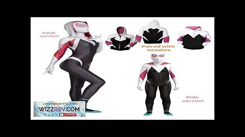 Gwen Spid Costume for Kids and Adult White Spider Girl Mask 3D Review