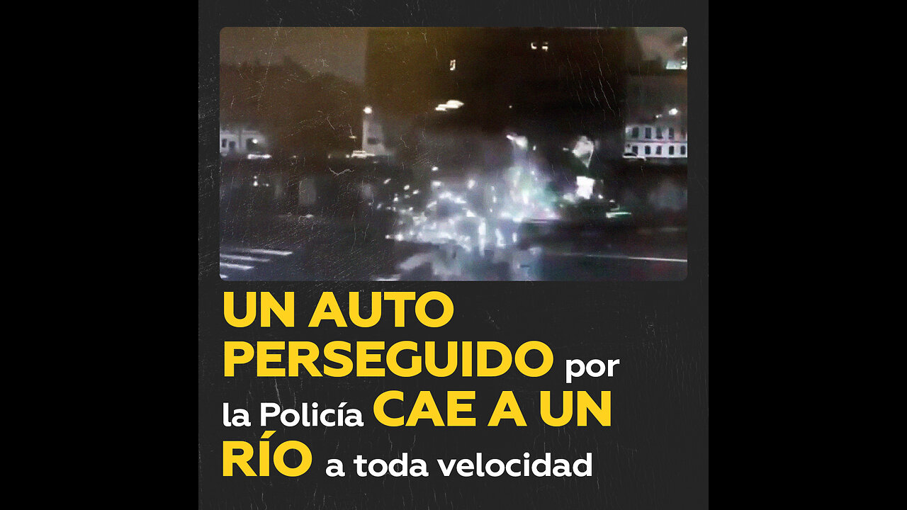 Un todoterreno se precipita a un río a toda velocidad