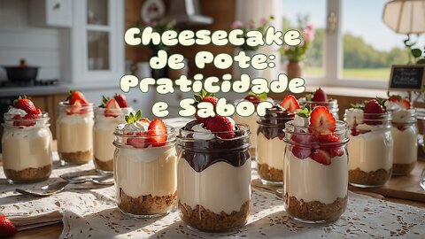 🍰 Cheesecake de Pote: A Sobremesa que Vai Conquistar Seu Paladar 🍰🍯Cheesecake com Mel e Nozes, 🍯