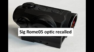 Sig Sauer forced to recall Rome05, for silly reason