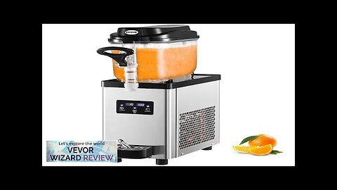 VEVOR Commercial Slushy Machine 6L/1.6 Gallons 25 Cups Single-Bowl 300W 110V Stainless Review