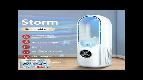 Portable mini air conditioner USB air cooler bladeless electric fan 6-speed silent Review