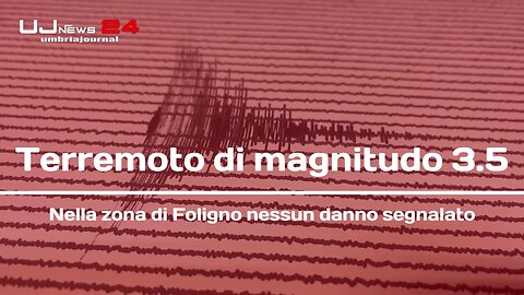 Terremoto di magnitudo 3.5 Nella zona di Foligno nessun danno segnalato