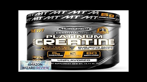 Creatine Monohydrate Powder MuscleTech Platinum Pure Micronized Muscle Recovery + Builder Review