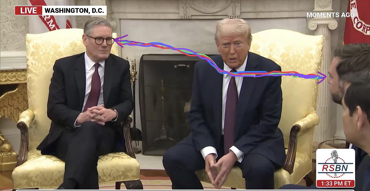 TRUMP❤️🇺🇸🥇🪽👑MEET U.K PRIME MINISTER🤍🇺🇸🏅🪽🇬🇧IN WHITE HOUSE OVAL OFFICE💙🇺🇸🏅🪽🏛️⭐️