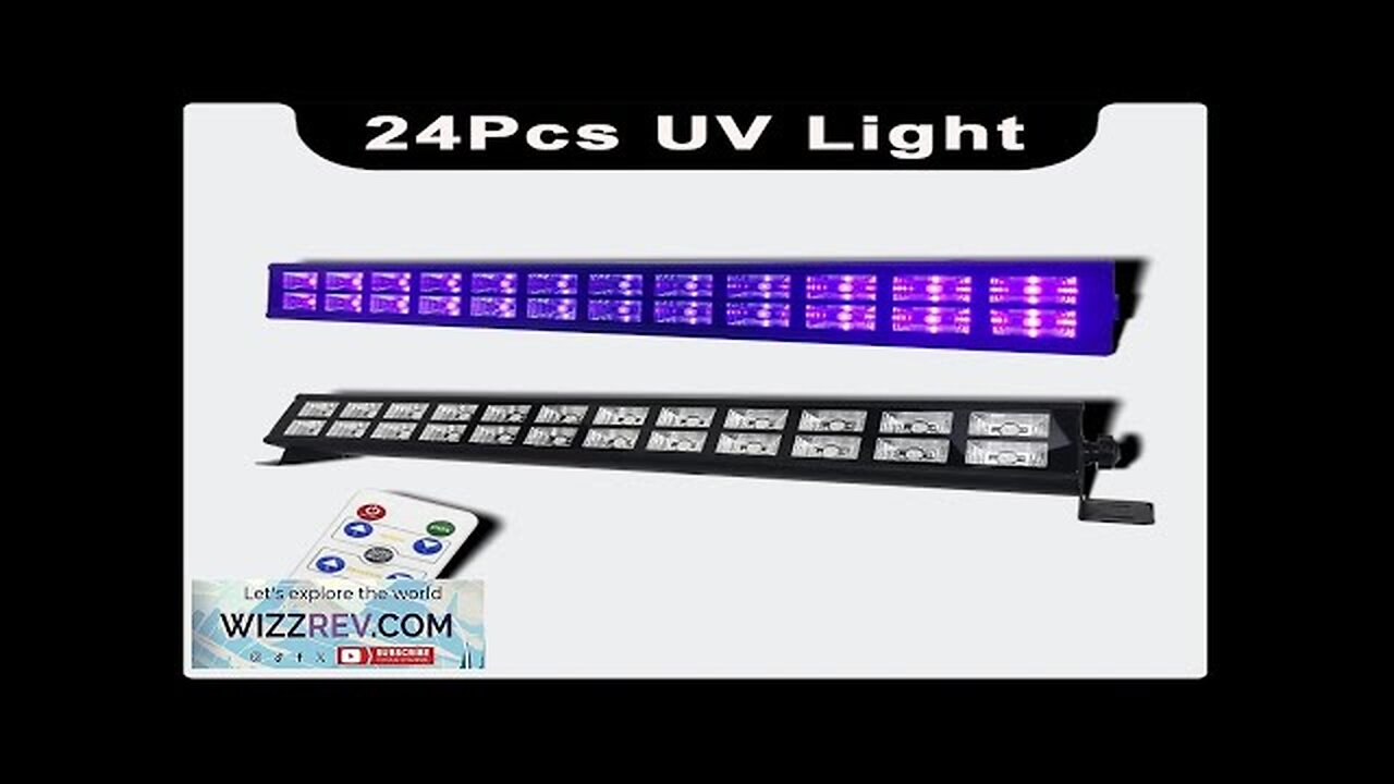 NEW Double Row DJ Disco UV Light 24X3W LED Purple Wall Washer Review