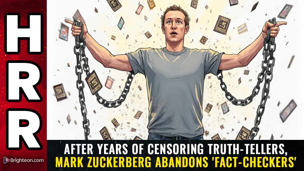 After YEARS of censoring truth-tellers | Mark Zuckerberg abandons 'FACT-CHECKERS'