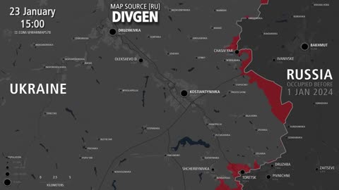 Russian Invasion of Ukraine Toretsk & Chasiv Yar Offensives - Every Day [Jan 1 to Jan 23 2025]