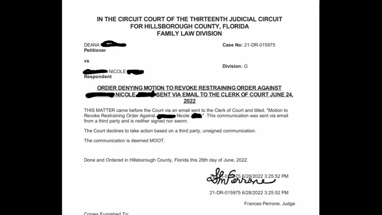 That time IAMDEANA tried to get me extradited to Florida!