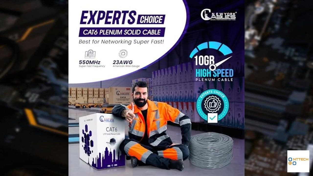 NewYork Cables - CAT6 Plenum (CMP) Cable 1000FT