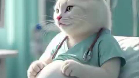 Pregnant cat in a difficult situation