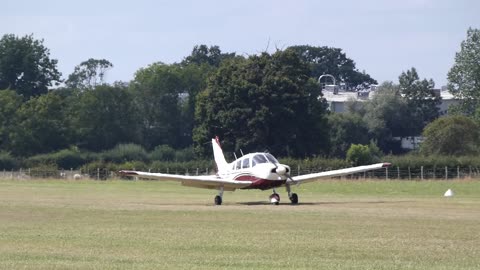 Small Plane At Headcorn Lands Onto Airfield In Kent UK 2024