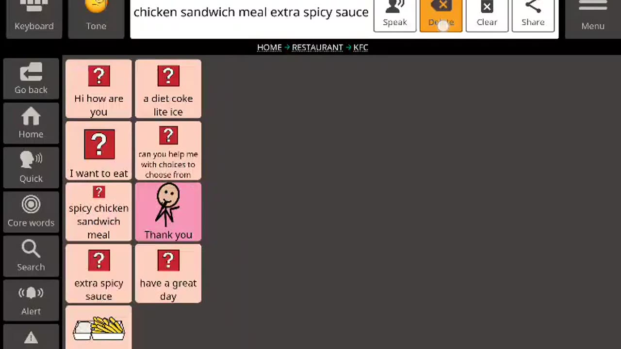 Using Text to Speech to Order a Chicken Sandwich (January 2024)