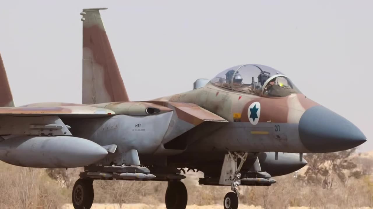 IAF F-16 and F-15 fighter jets taking off to strike inside Yemen