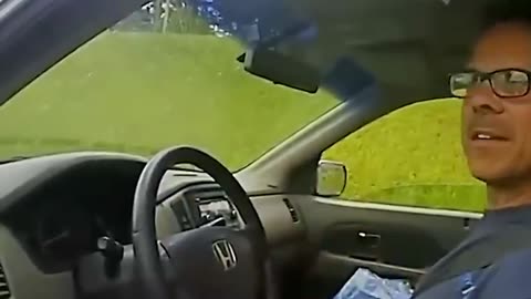 Man unlawfully pulled over and arrested for laughing.