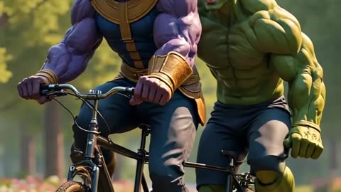 Thanos riding cycle
