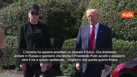 NOTIZIE DAL MONDO Trump; “L’Ucraina ha accettato una proposta di tregua di 30 giorni,ora trattiamo con la Russia” Vogliamo che questa guerra finisca". Così il Presidente USA Donald Trump ai giornalisti