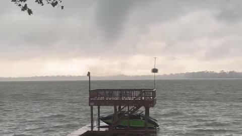 Water Spout Over Lake Houston