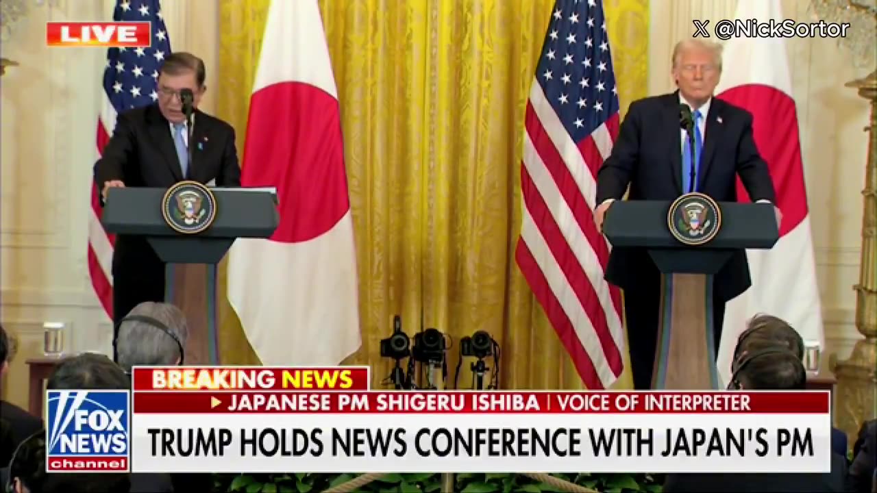 Japanese PM Announces 1 Trillion Dollar American Investment At Trump Press Conference