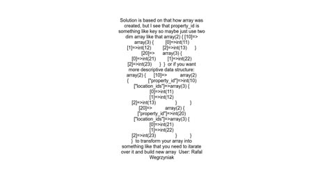 Group 2d array by one column and accumulate the values from another column in each group