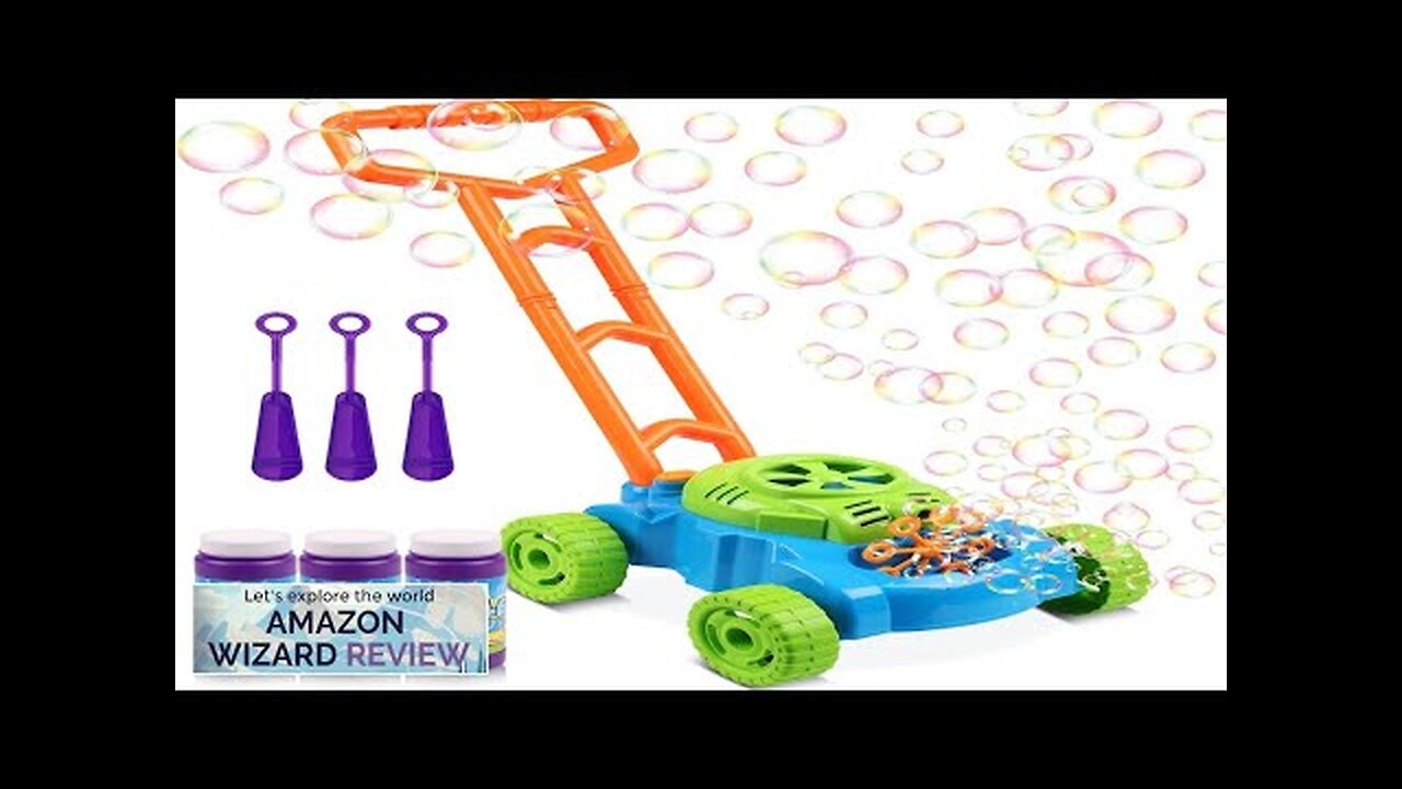 Lydaz Bubble Lawn Mower for Toddlers 1-3 Kids Bubble Blower Maker Machine Review