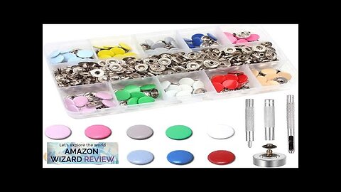 Snap Fastener KitMetal Snaps Buttons with Fixing Tools 4 Color Clothing Snaps Review