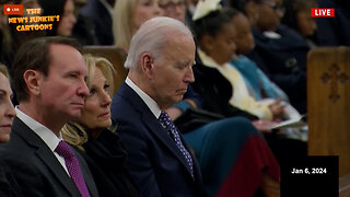 12 days to go: While everyone else looks alert, Creepy Joe drifts off into slumber during service for victims of New Orleans terror attack.