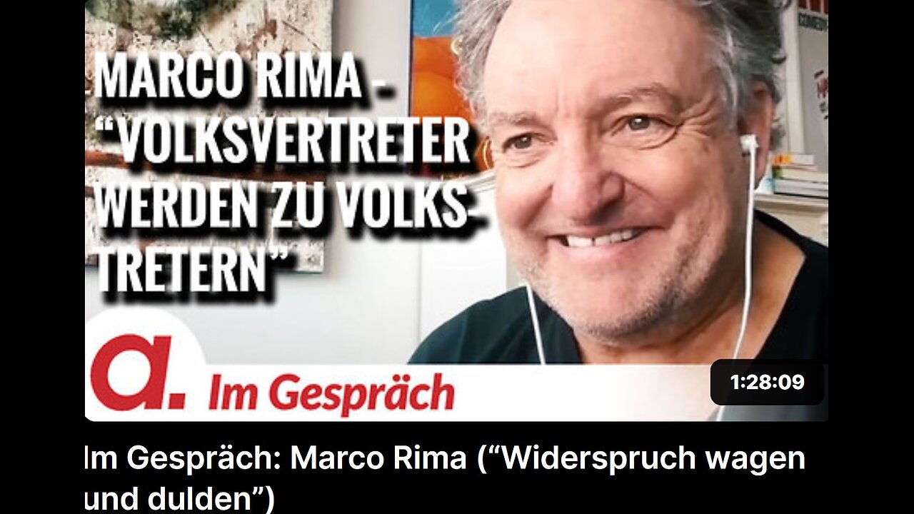 Apolut 🚨☝️👉 Im Gespräch Marco Rima (“Widerspruch wagen und dulden”)