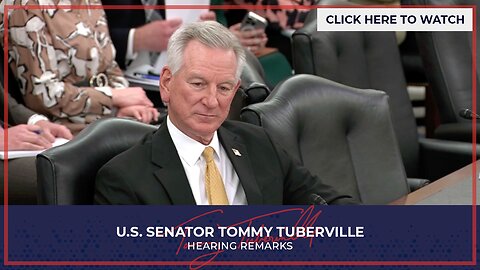 Senator Tuberville Questions VA Officials During SVAC Hearing