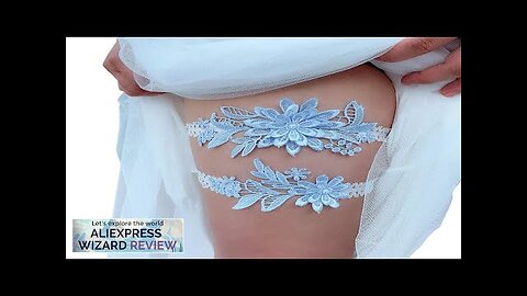 Bridal Lace Leg Ring Ring 2 Pieces Wedding Garter Bule White Embroidery Review