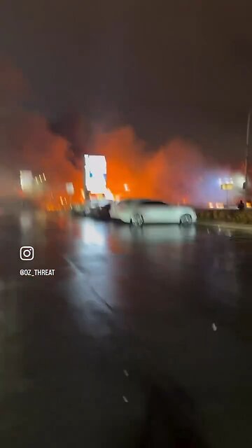 It just blew up: ppl on fire