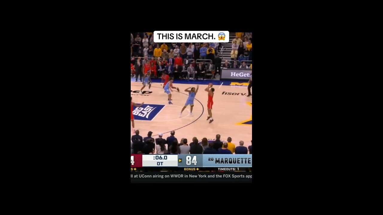 This is March! No. 6 St. John’s with the buzzer beater to defeat No. 20 Marquette!