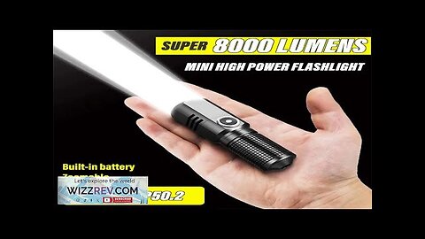 Super Bright MINI XHP50 LED Flashlight USB Torch Rechargeable Zoom Fishing Lantern Review